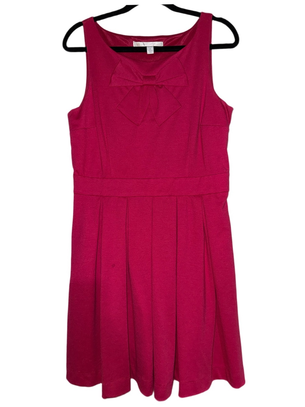 Lauren Conrad Bow-Front Sleeveless Party Dress - Fuchsia Size 16